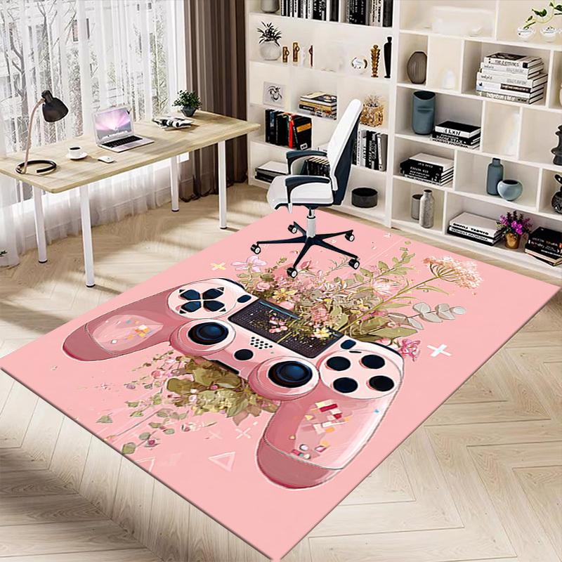 1PC Gamepad Flowers Extra Large Non-Slip Floor carpet, Office, family, bedroom, Studio - Large Area Rug,Longlasting Material-K0342