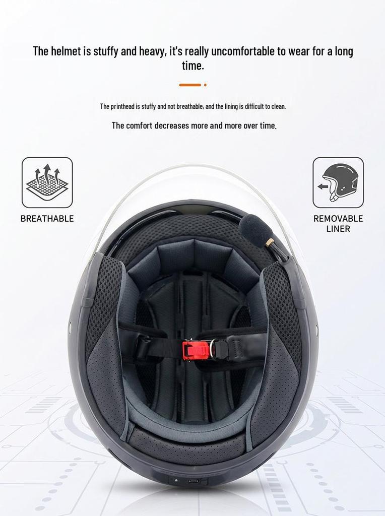 Стильный шлем для мотоцикла Cool Ride Bao, легкий, Bluetooth, с двойным визором, сертификация 3C, долгий срок службы батареи и отличное качество звука
