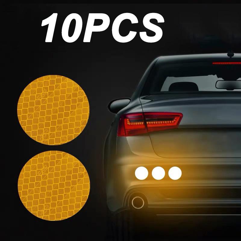 10 шт. Светоотражающая наклейка для автомобиля и мотоцикла Светоотражающая предупреждающая лента против столкновений для украшения багажника автомобиля