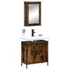 VidaXL 2-piece Bathroom Furniture Set Smoked Oak, Bathroom Cabinet, Bath Cabinet, Vanity Unit of 3214782
