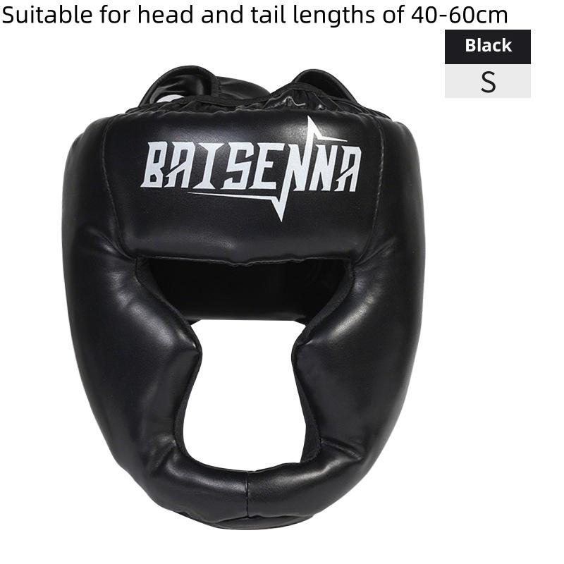 Boxing Helmet Leather Karate Muay Thai Sanda Training Adults Kids Head Guard Taekwondo Helmets Full-Covered Thickened Men Women