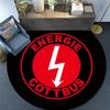 Energie Cottbus FC Printed Round Rug, Non Slip Washable Circular Carpet For Living Room Bedroom Playroom, Sports Fan Decor, Holiday Birthday Gift