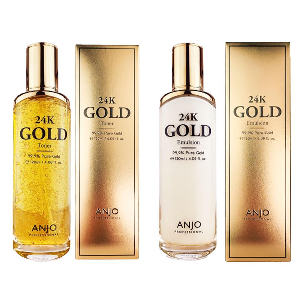 ANJO 24K Gold Тонер, Эмульсия 120мл (3 варианта)