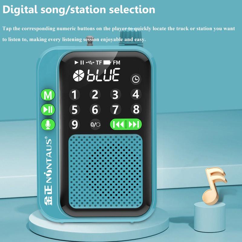 5 Вт Портативное FM-радио Беспроводной Bluetooth-динамик TF-карта USB-накопитель Музыка MP3-плеер
