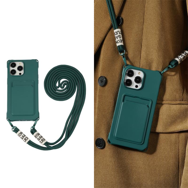 Кошелек через плечо с отделением для карт, жидкий силиконовый чехол для iPhone 15 14 13 12 11 Pro Max 15 14 Plus XS Max XR X 6s 7 8 Plus, силиконовый мягкий чехол с ремешком на веревке