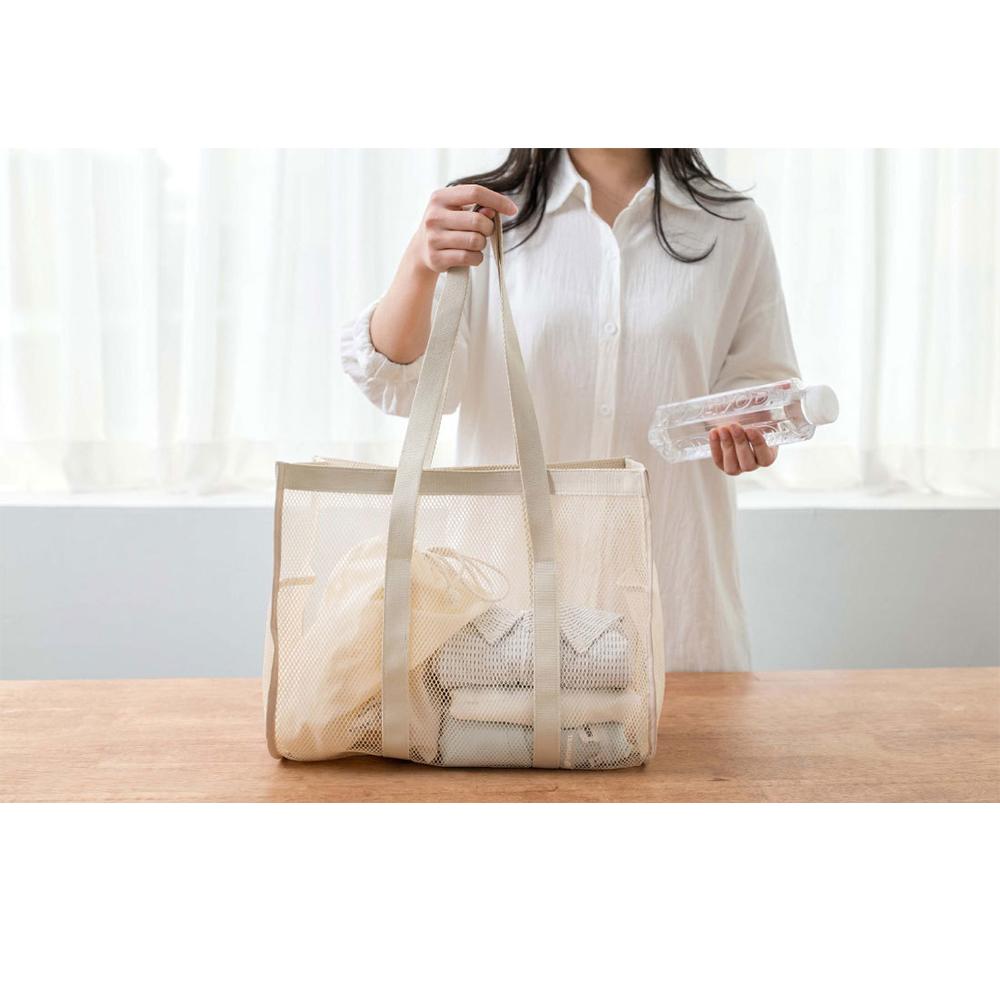 Милая большая многофункциональная сетчатая дышащая сумка-тоут для отдыха и путешествий, большая вместительная сумка для хранения, сумка для покупок, сумка-органайзер для дома