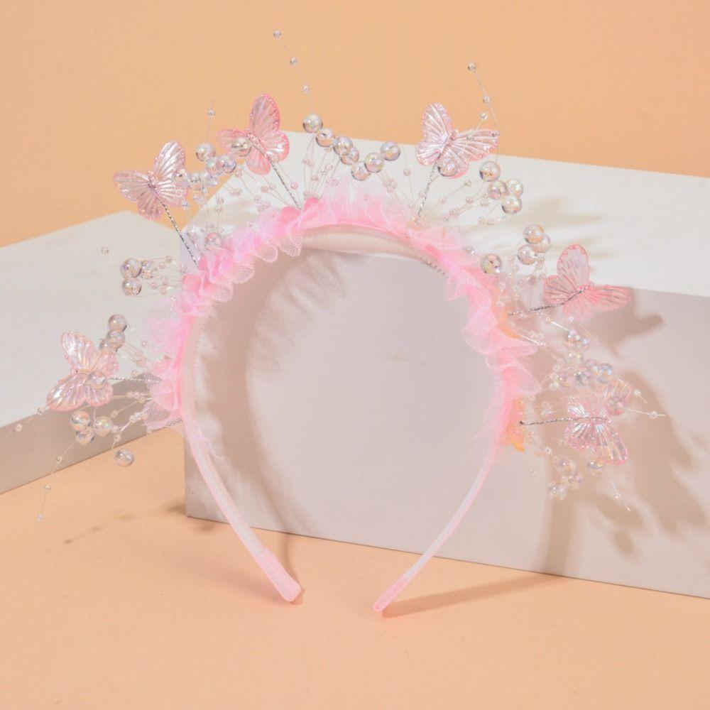 Butterfly Decoration LED Light-Up Hairband Sweet Flower Headband Birthday Party