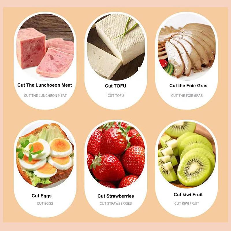 Слайсер, многоцелевой слайсер для мяса, яйцерезка из нержавеющей стали, нарезает 10 ломтиков для фруктов, лука, мягких продуктов и ветчины