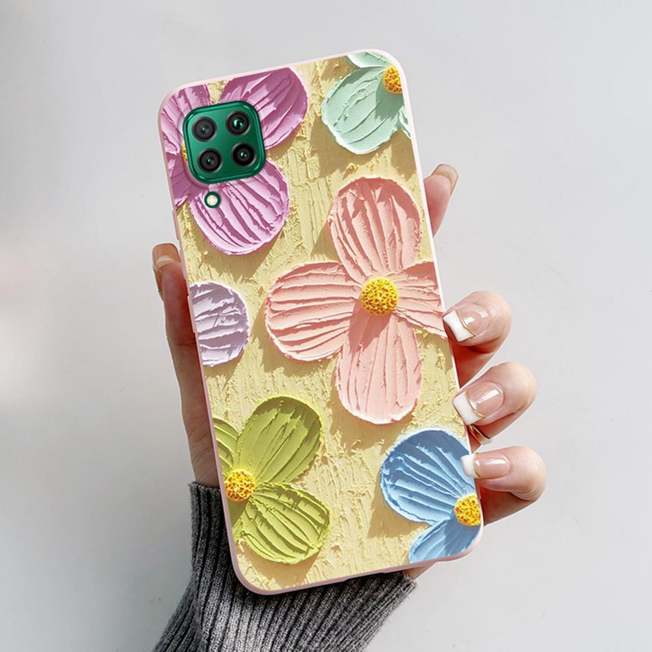 For Huawei P40 lite P40 Lite E Coque Silicone Soft Phone Cases Cover Cute Bear Frog For Hauwei P40lite P 40 lite E Fundas Bumper
