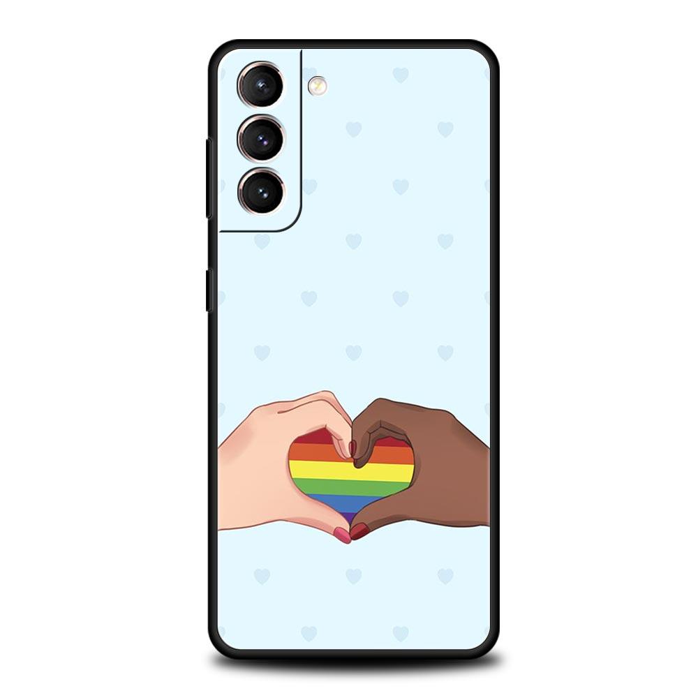 Gay Lesbian Rainbow Pride Phone Case Cover for Samsung Galaxy S25 S24 S23 S22 S20 S21 FE Ultra S25 Edge S10 Plus Soft TPU Shell