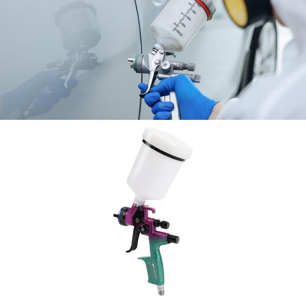 HVLP Spray Kit Professional Paint Sprayer for Furniture Wall Art Projects Painting with 600ml Cup 1.3mm Nozzle