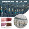 3M Luxury Exquisite Curtain Tassel Beaded Fringe Trimming Braid Trim Pom Pom Upholstery Curtain Edging DIY Decor Accessories
