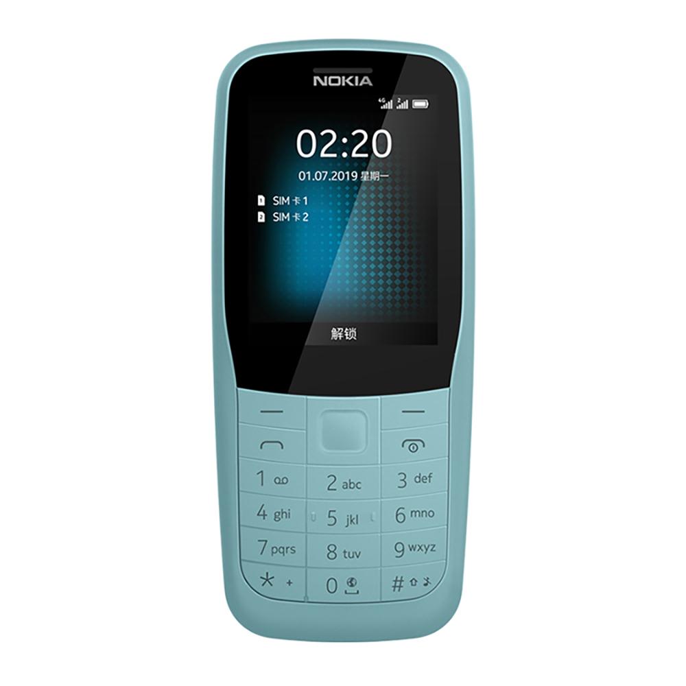 Восстановленный разблокированный оригинальный мобильный телефон Nokia 220 4G с двумя SIM-картами LTE 2019