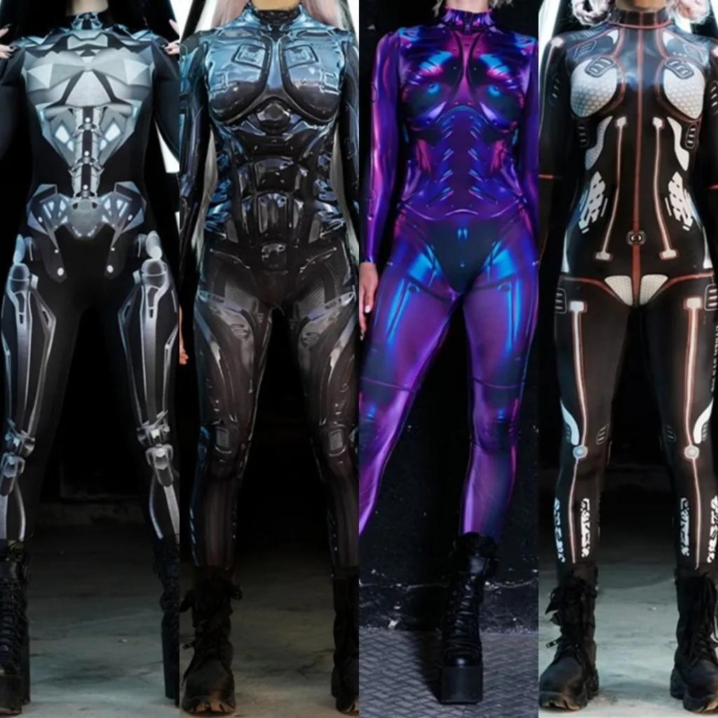 3D цифровая печать сценические костюмы для взрослых Хэллоуин мероприятия карнавал тематическая вечеринка косплей костюм ролевые игры комбинезон