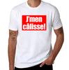 Unisexs Pure Cotton TShirt French Slang JUnisex Clisse Print Casual Short Sleeve Tee Street Style Top for Daily Wear
