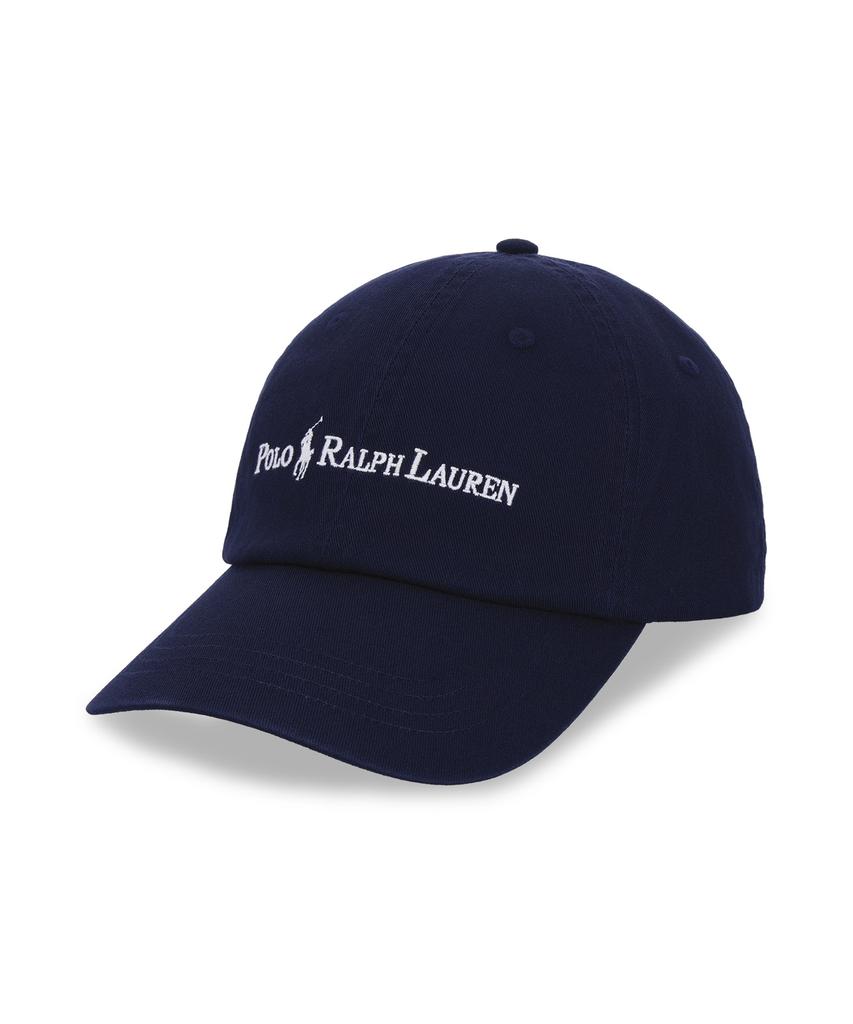 Кепка-бейсболка POLO RALPH LAUREN из хлопкового твила - Темно-синяя