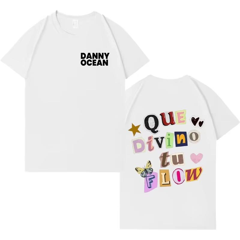 Rapper Danny Ocean Trendy Album Tshirt Mens Fashion Casual Y2K 2026 Spring Summer Crewneck Short Sleeve Top Unisex