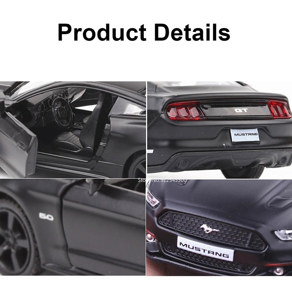 1/36 Модель гоночного автомобиля Ford Mustang, игрушка, литой под давлением металл, моделирование, модели транспортных средств, инерционные игрушки, коллекция для мальчиков, подарок на день рождения