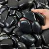 FANTIANПремиум Черная Галька Черный Камень (Радужный камень)Натуральная галька Натуральные декоративные речные камни Орнаментальные Садовый ландшафтный дизайн Дом Улица