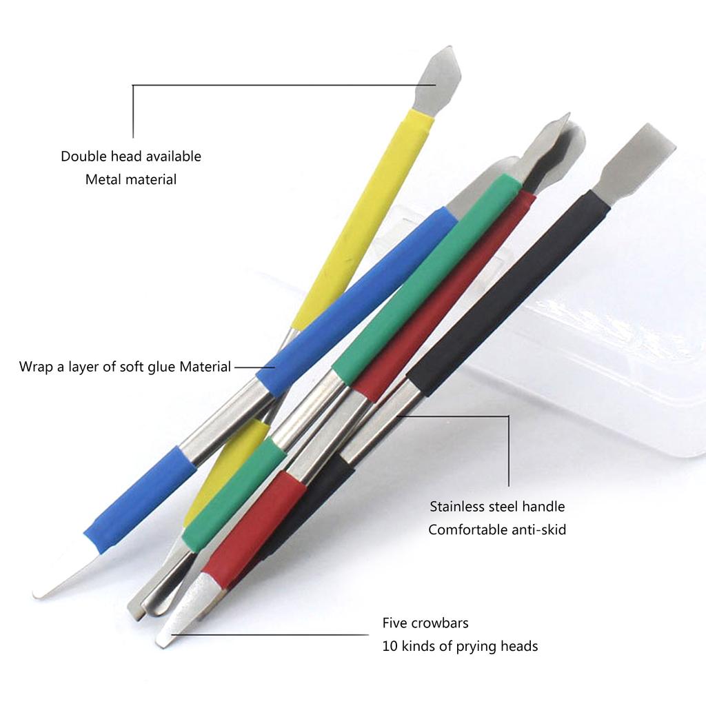 Профессиональный металлический ломик для разборки телефона с двойной головкой для легкого самостоятельного ремонта и обслуживания инструментов
