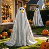 Ghost Outfit for Garden Goose Halloween Costume, with Shiny Sequin Decor, Decorative Accessories Statue Atmosphere Prop, Holiday Yard Decorations Cute
