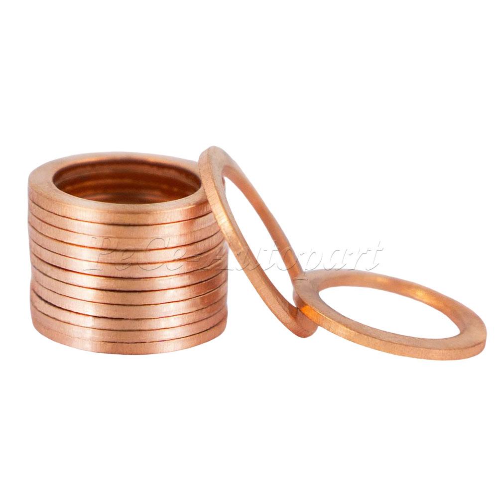 Engine Oil Drain Plug Sealing Gaskets OE# 94109-14000 Car Oil Pan Screw Aluminum/Copper Washer Replaceable Accessories For Honda