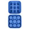 9-Compartment Covered Silicone Ice Cube Mold Dust-Proof Draining Design Ice Maker