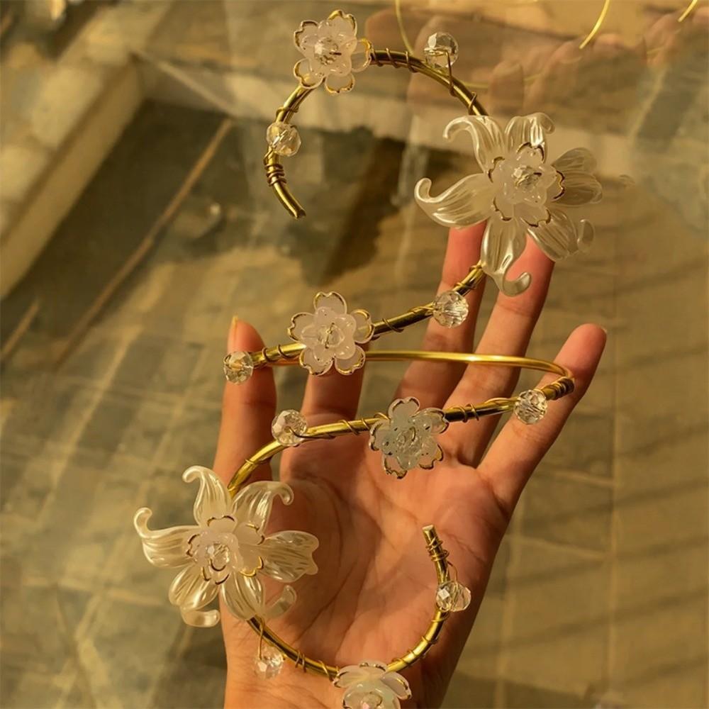 Adjustable Upper Arm Bracelet Handmade Statement Arm Jewelry Fashion Floral Arm Band Women