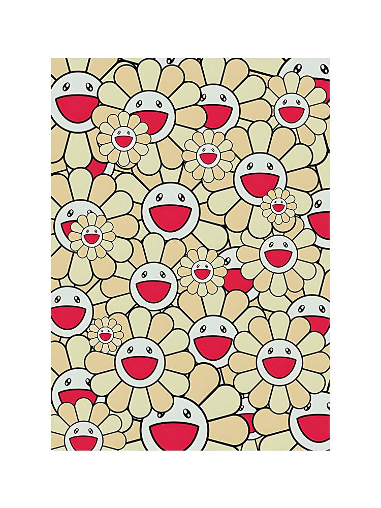 Abstract Colorful Smile Sunflowers Cartoon Posters Prints Canvas Painting Kawaii Pop Art For Kid Bedroom Home Decor Cuadros