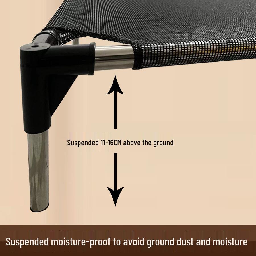 Универсальная дышащая сетчатая лежанка для питомцев со съемным каркасом из нержавеющей стали - Влагостойкая для кошек и собак