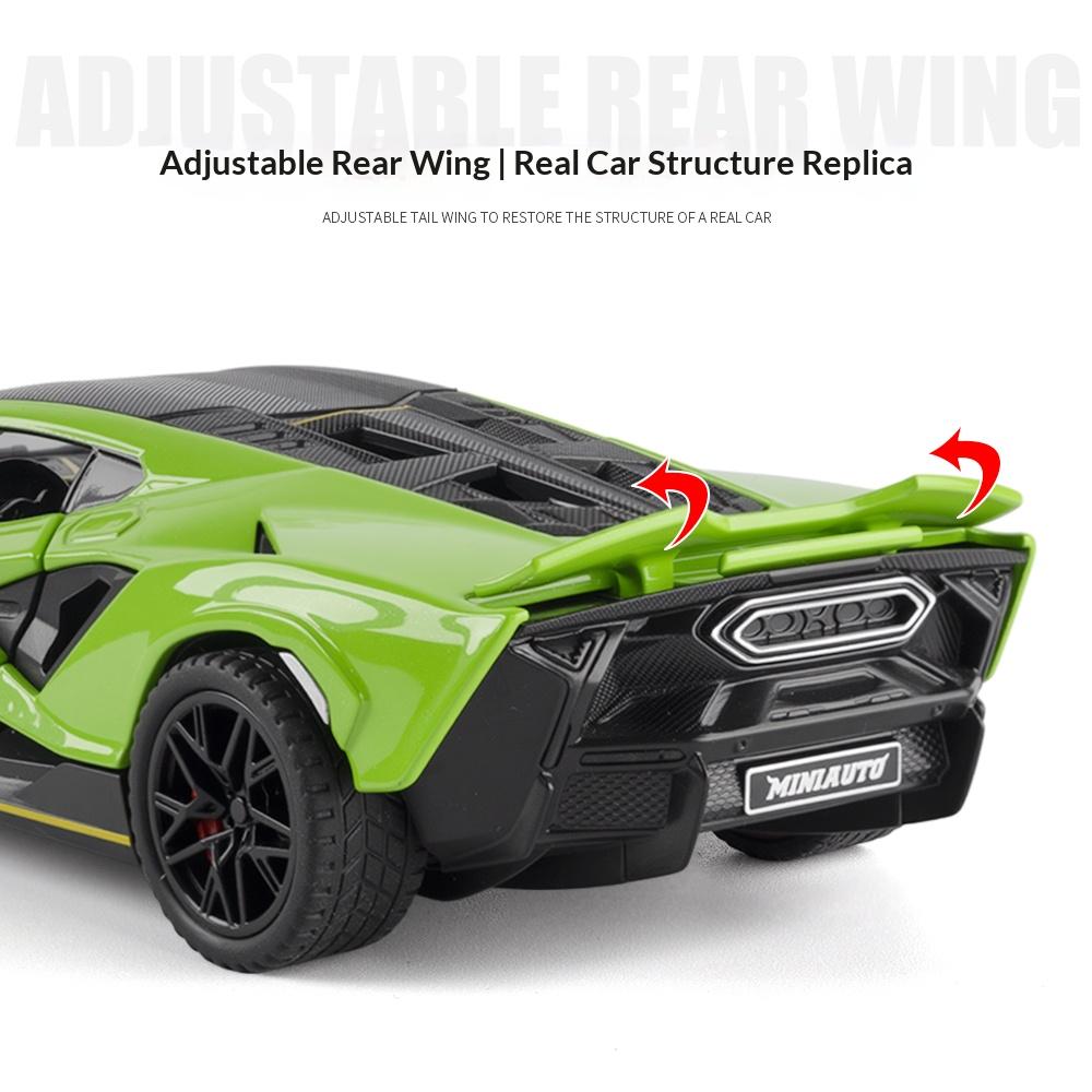 Масштаб 1/32 Спортивный автомобиль Lambo из литого металла 4-дверный Инерционный Звук и Свет База Модель Автомобиля Детская Игрушка Украшения Подарок