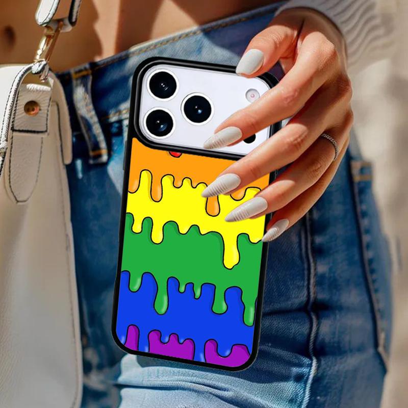 Pastel Kawaii Melting Trans Pride LGBT Phone Case For iPhone 17 Air 14 15 13 12 Max Cover For Apple 16e 11 Pro Max Plus Coque