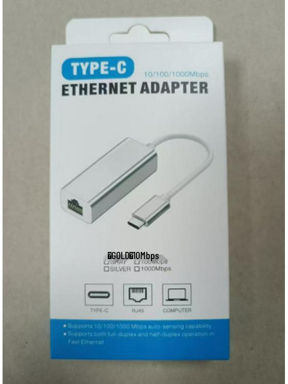 Адаптер USB-C к RJ45 Gigabit Ethernet со светодиодным индикатором