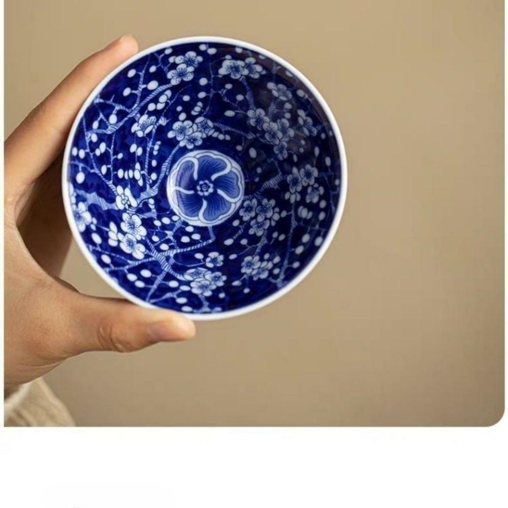 Антикварная сине-белая коническая чайная чашка - фарфоровая чашка Jingdezhen Master Cup, китайская ручная работа, чайная чаша, керамический чайный сервиз Gongfu