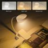 LED Eye Protection Book Night Light Adjustable Light Brightness Mini Clip-On Lamp Battery Powered for Travel Bedroom Reading #470303