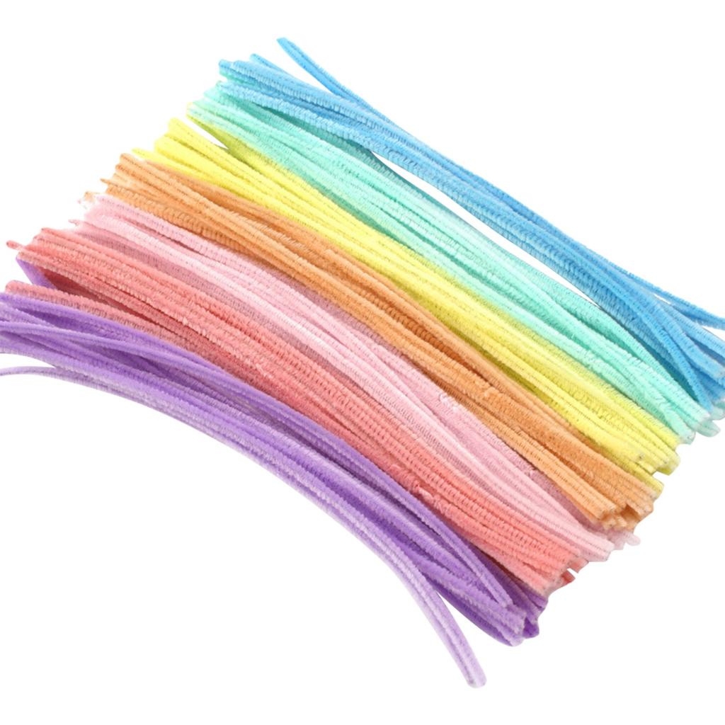 Плюшевая палочка 100 шт., скручивающиеся стержни из синели, проволочная труба, детские игрушки, сделай сам, детская развивающая игрушка, креативные товары для рукоделия