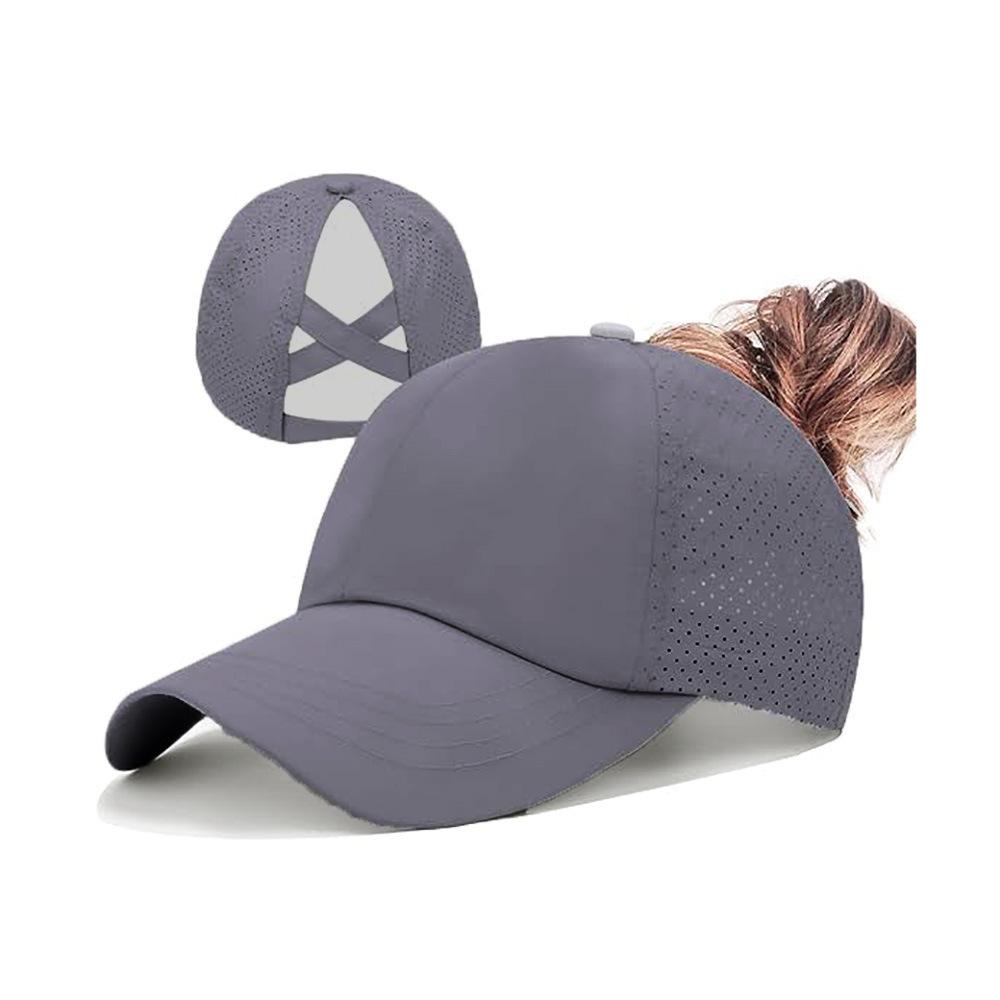 Summer High Ponytail Sun Hat Breathable Mesh Trucker Cap Adjustable Running Golf Hats Women Baseball Caps