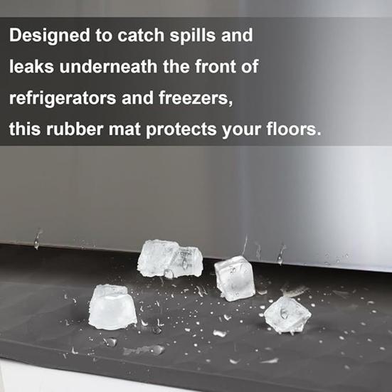 Силиконовый коврик для холодильника и поддон для сбора капель, противоскользящий водонепроницаемый протектор пола для холодильника, стиральной машины, винного шкафа и сушилки