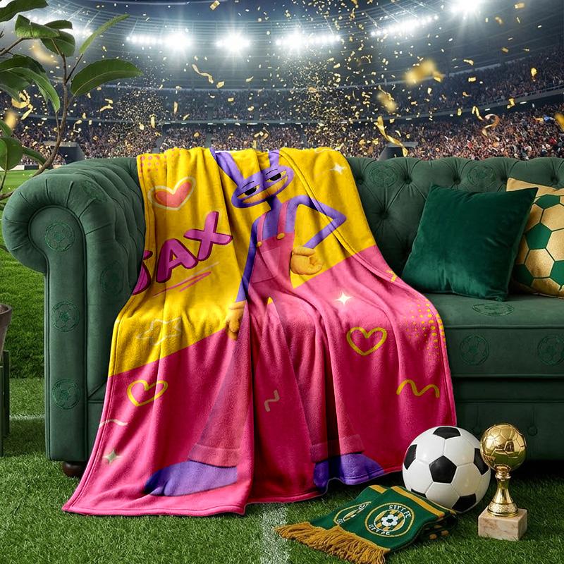 Jax Pink Power Throws Blanket Flannel Blankets Plush for Couch Bed Gifts for Men Women Travel picnic blanket Christmas fan gifts