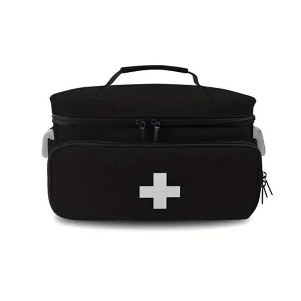 Large Capacity Medicine Kit Bag Sorted Storage Handle Medicine Carry Bag Portable Zippered Layered Medicine Boxes Camping