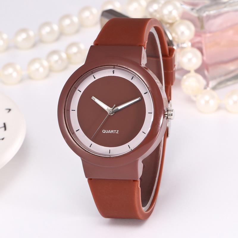 Fashion Silica Gel Strap Unisex Wristband Student Quartz Analog Watches Accessories