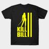Мужская черная футболка с принтом Kill Bill Печать на термотрансферной бумаге без вырезки Хлопковая футболка