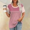 Женская футболка с принтом, короткий рукав, повседневная, выходного дня, модная, базовая, с круглым вырезом, обычная, летняя