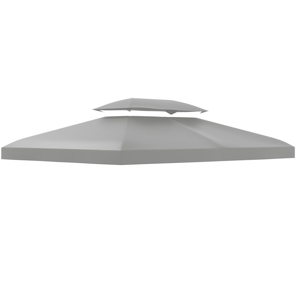 Gazebo Roof Replacement For 3 X 4m Frames Light Grey