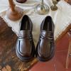 Retro Black British Style Platform Jk Small Leather Shoes Women's 2025 New Autumn with Skirt Versatile Love Single Shoes