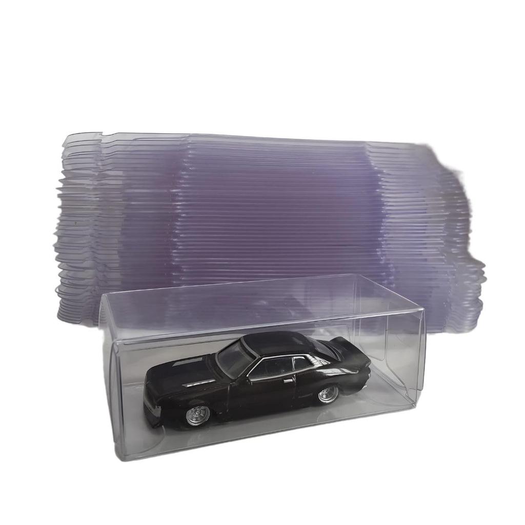 Tomica Clear Protective Storage Cases for Miniature Standard Size Cases, 50-Pack, 0.35mm Thick, Hard, Cars, Transparent, Thick, Small, (50-Pack)