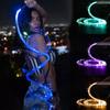 Battery Powered LED Whip LED Optical Fiber Dance Whips 360° Swivel Whip Toy 22 Color Effect Modes Light Up Dancing