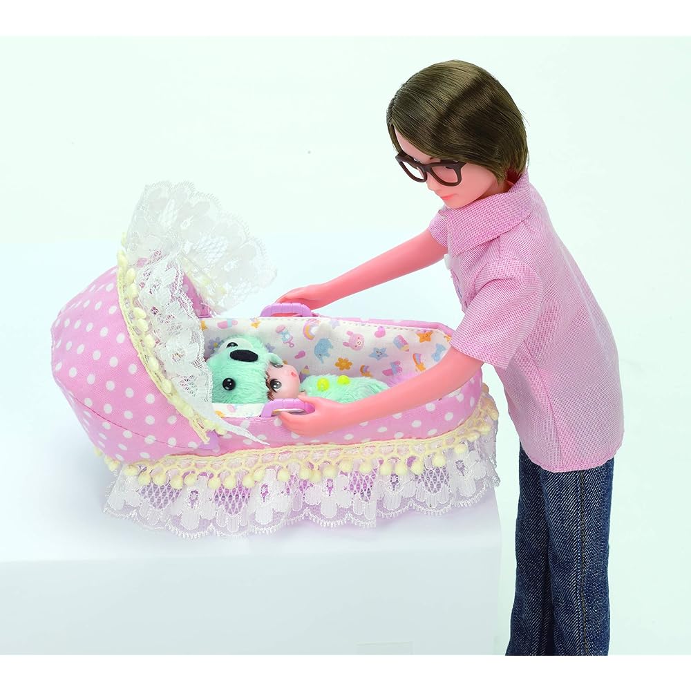 Takara Tomy Licca LF-11 Triplet Baby Doll Stroller Toy for Pretend Play Ages 3 and Up