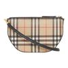 Burberry Olympia Series Vintage Check Print Cotton Blend Polyurethane Underarm Half Moon Shoulder Tote Bag Women bags Beige 80505801