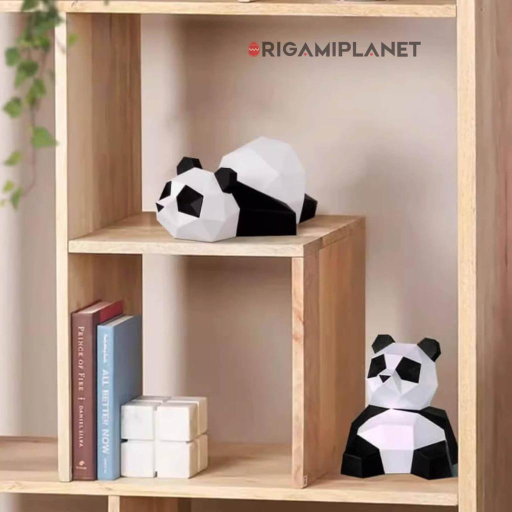 ORIGAMIPLANET 3D Оригами Бумажный Конструктор Панда Fun DIY 3D Модель Панды из Бумаги для Подростков Легкая Ручная Работа Фигурка Животного Скульптура Подарочный Набор для